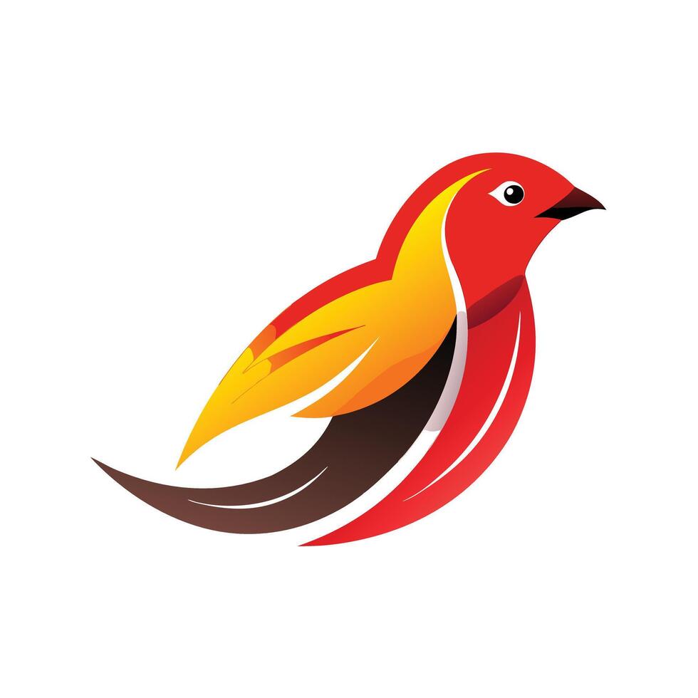 Colorful Bird Gradient Logotype Illustration vector