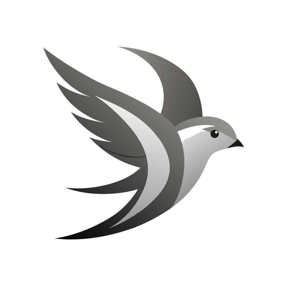 Colorful Bird Gradient Logotype Illustration vector
