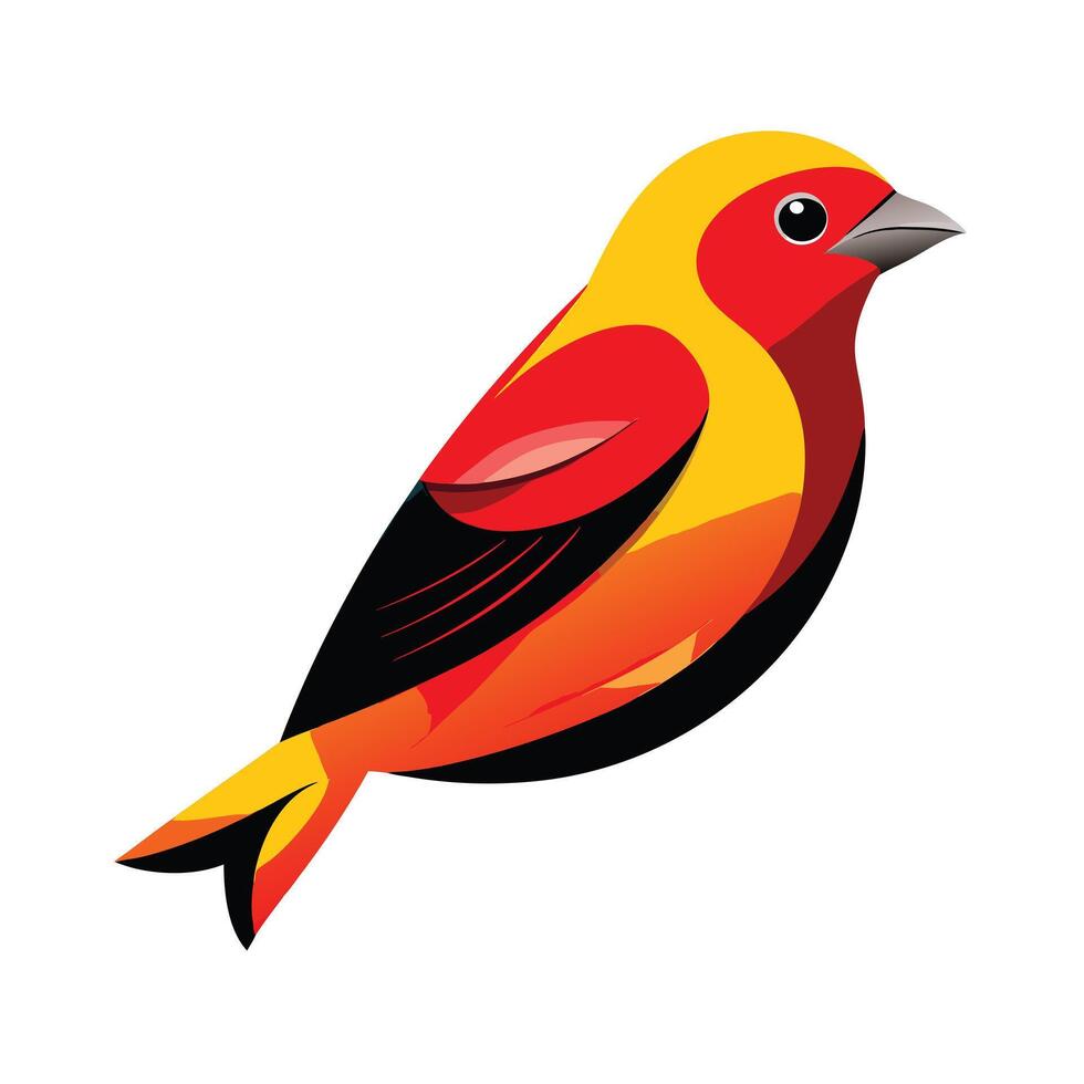 Colorful Bird Gradient Logotype Illustration vector