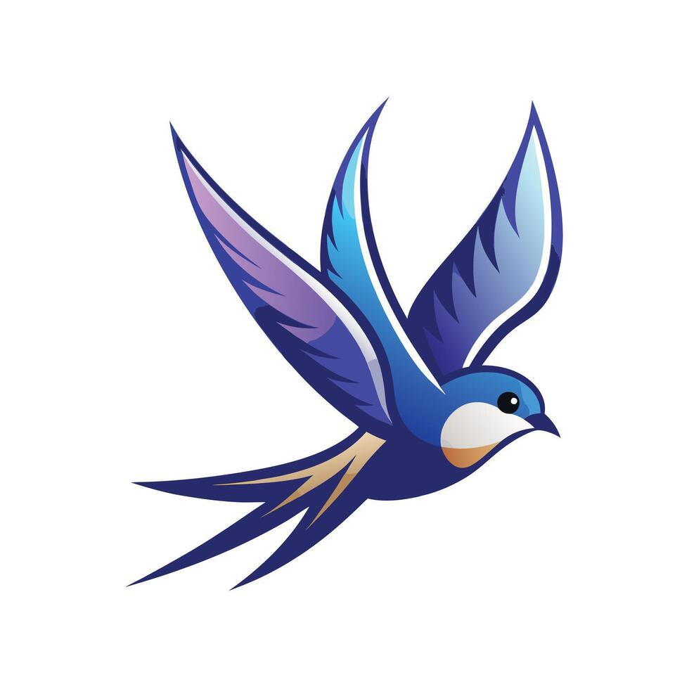Colorful Bird Gradient Logotype Illustration vector