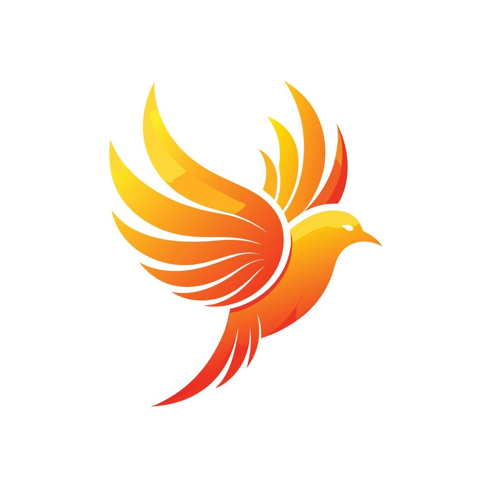 Colorful Bird Gradient Logotype Illustration vector