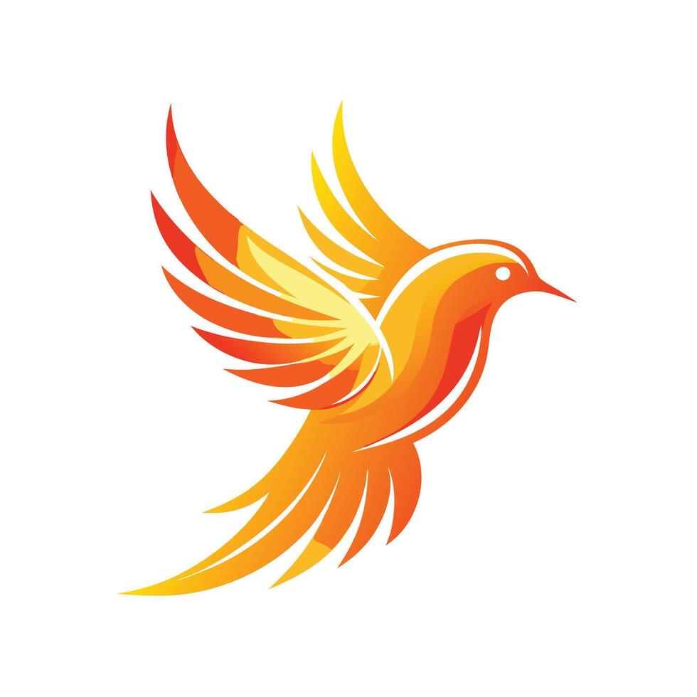 Colorful Bird Gradient Logotype Illustration vector