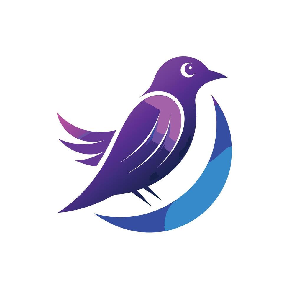 Colorful Bird Gradient Logotype Illustration vector