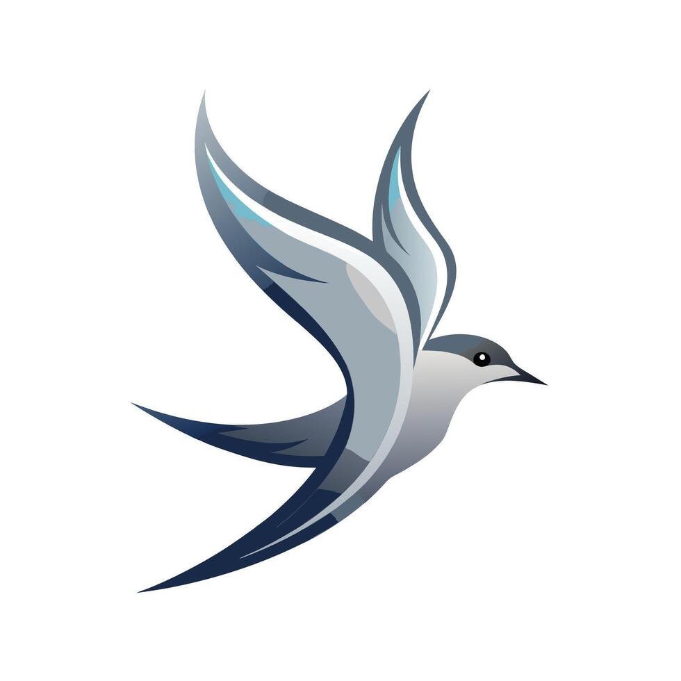Colorful Bird Gradient Logotype Illustration vector