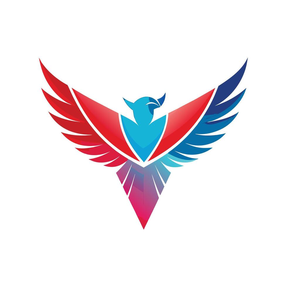 Colorful Bird Gradient Logotype Illustration vector