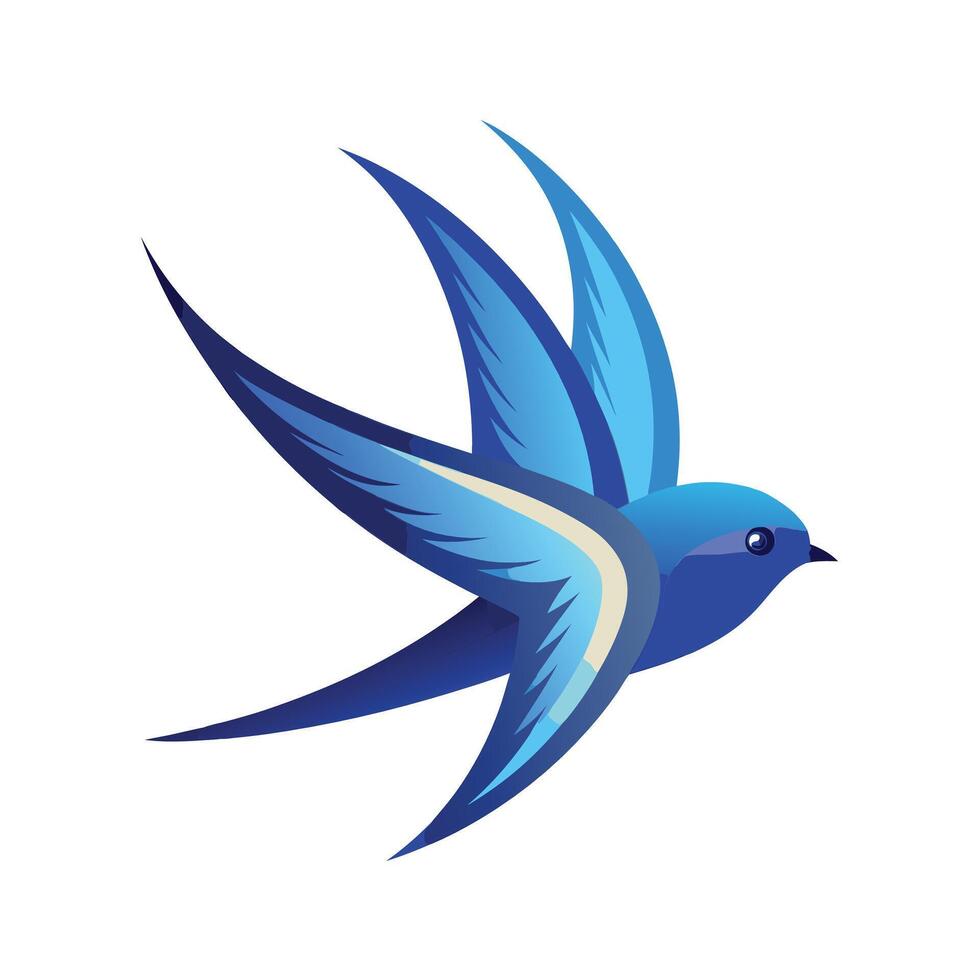 Colorful Bird Gradient Logotype Illustration vector