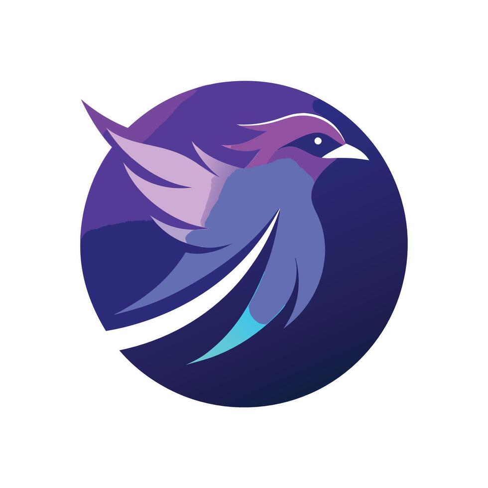 Colorful Bird Gradient Logotype Illustration vector