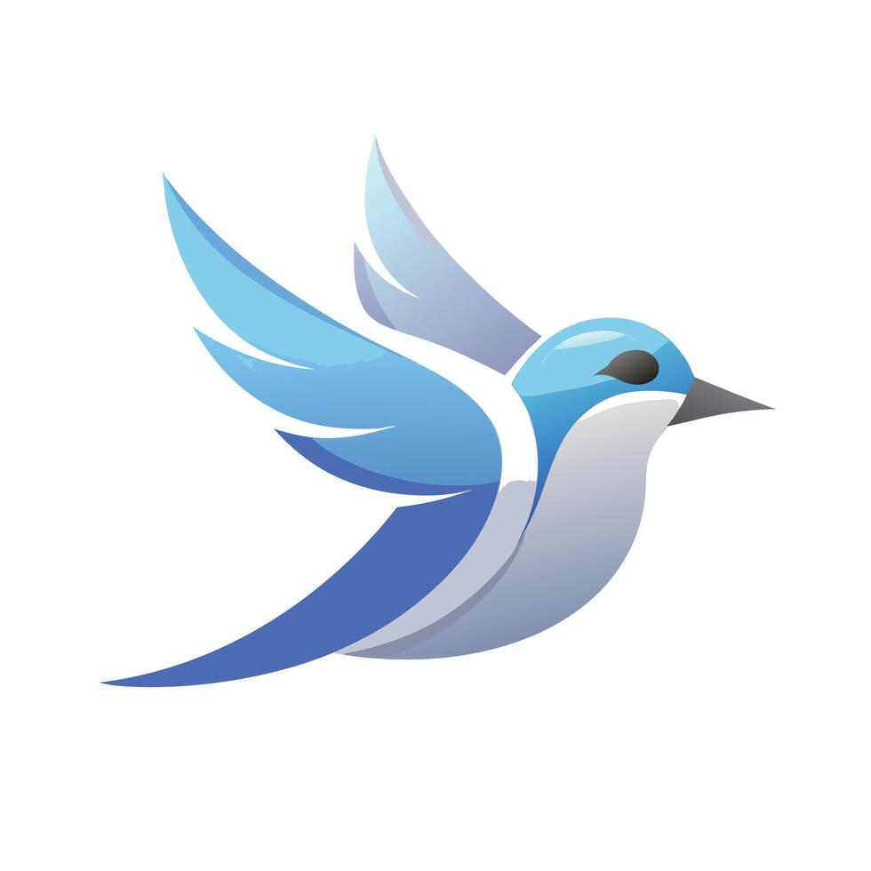 Colorful Bird Gradient Logotype Illustration vector