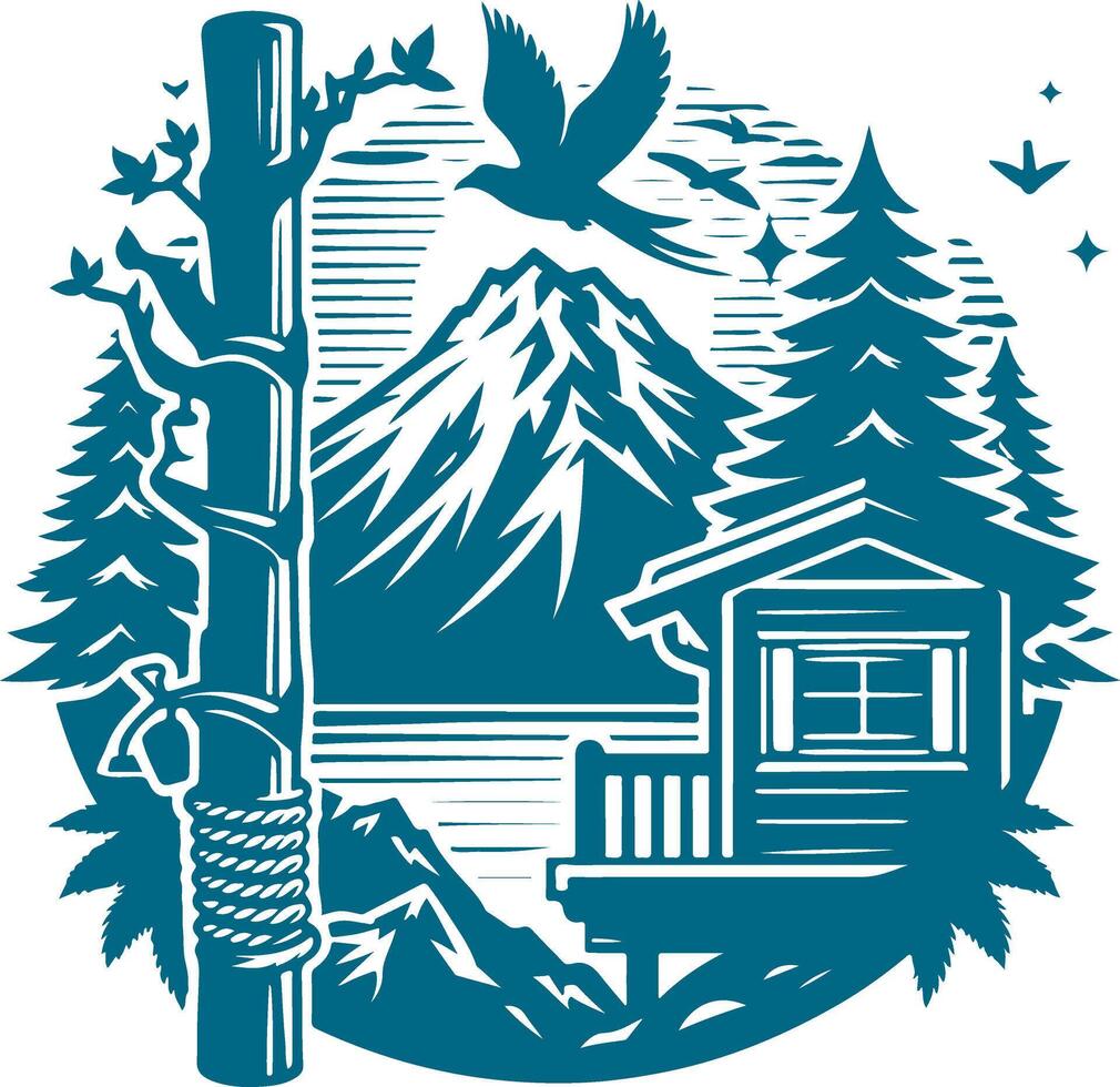 Serenity in the Wilderness vector