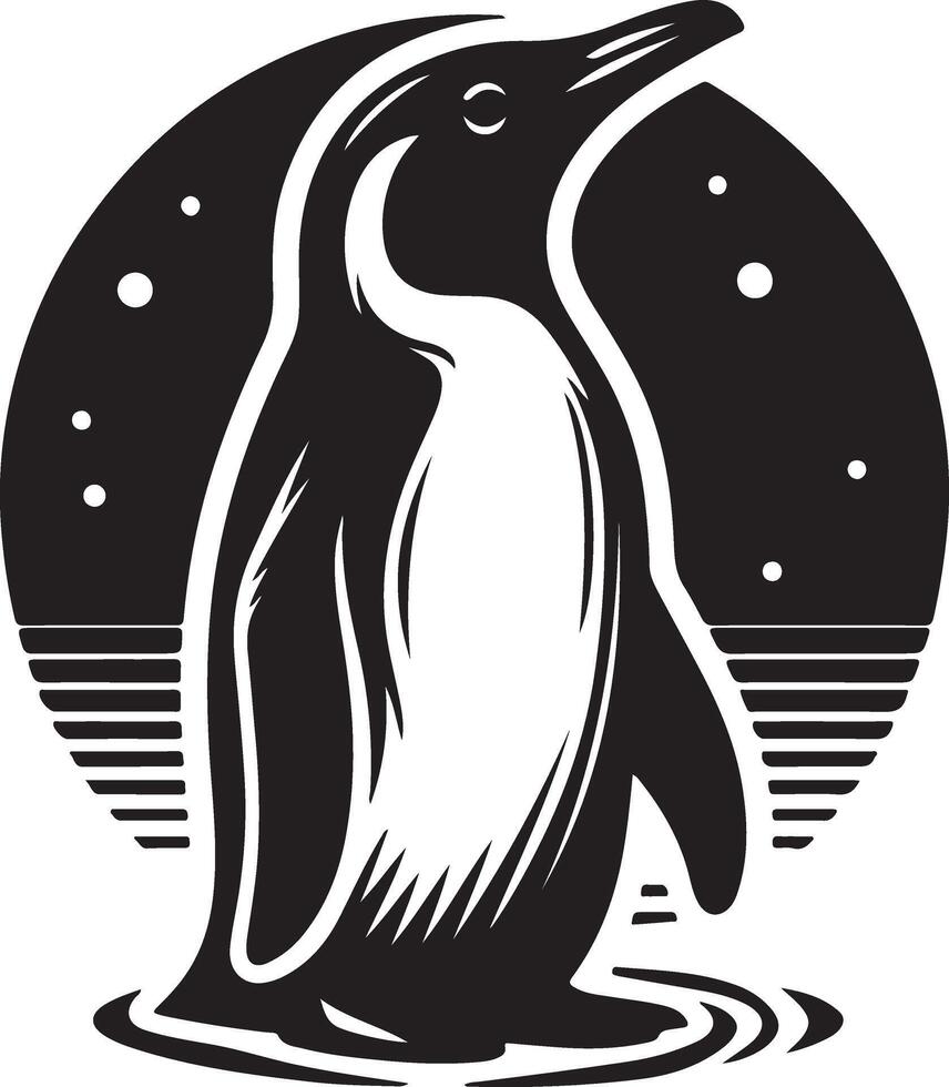 Regal Penguin Pose for designers vector