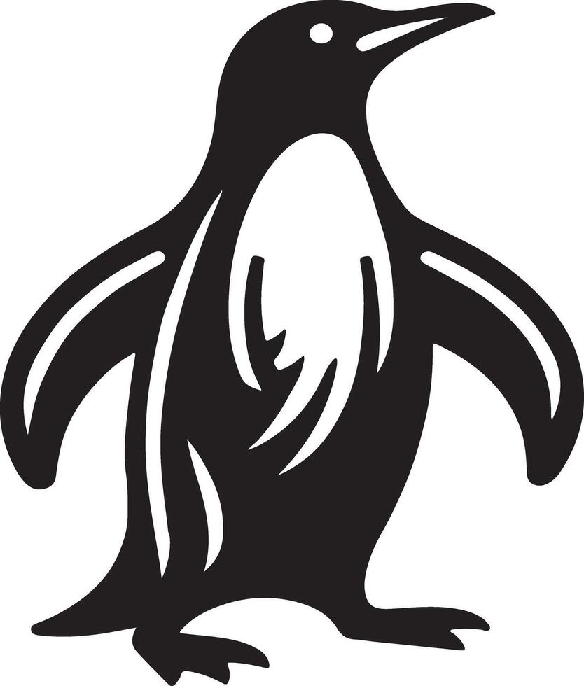 Regal Penguin Pose for designers vector