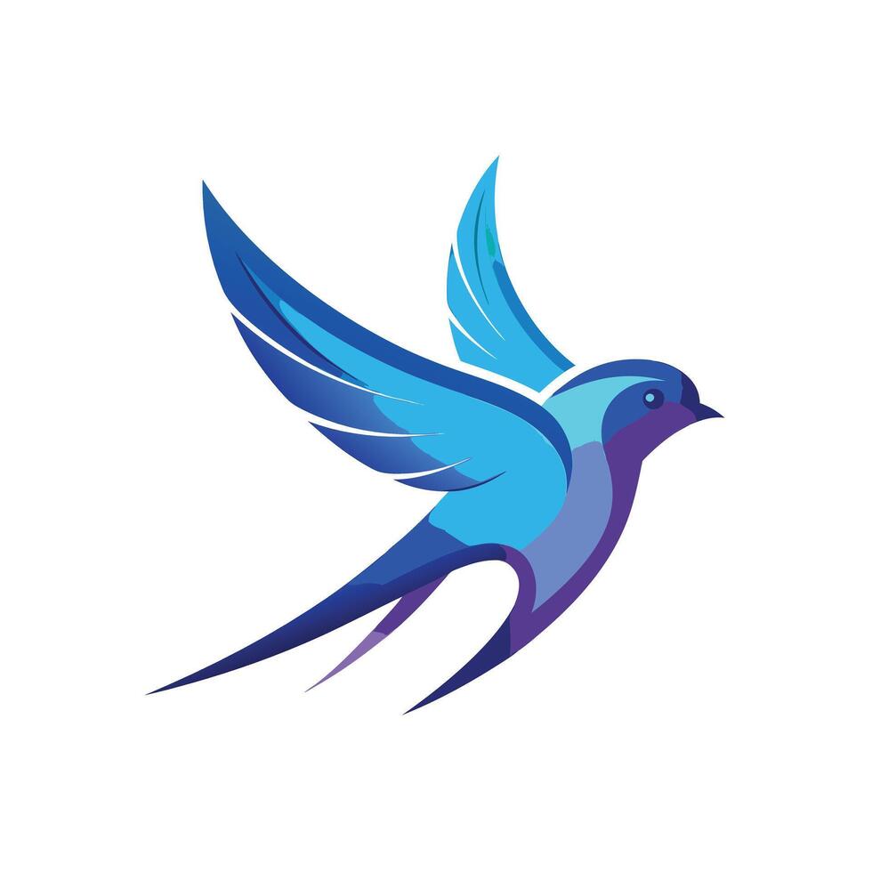 Colorful Bird Gradient Logotype Illustration vector