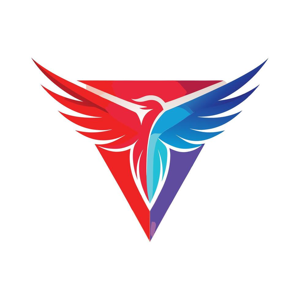Colorful Bird Gradient Logotype Illustration vector