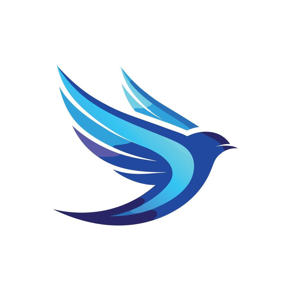 Colorful Bird Gradient Logotype Illustration vector