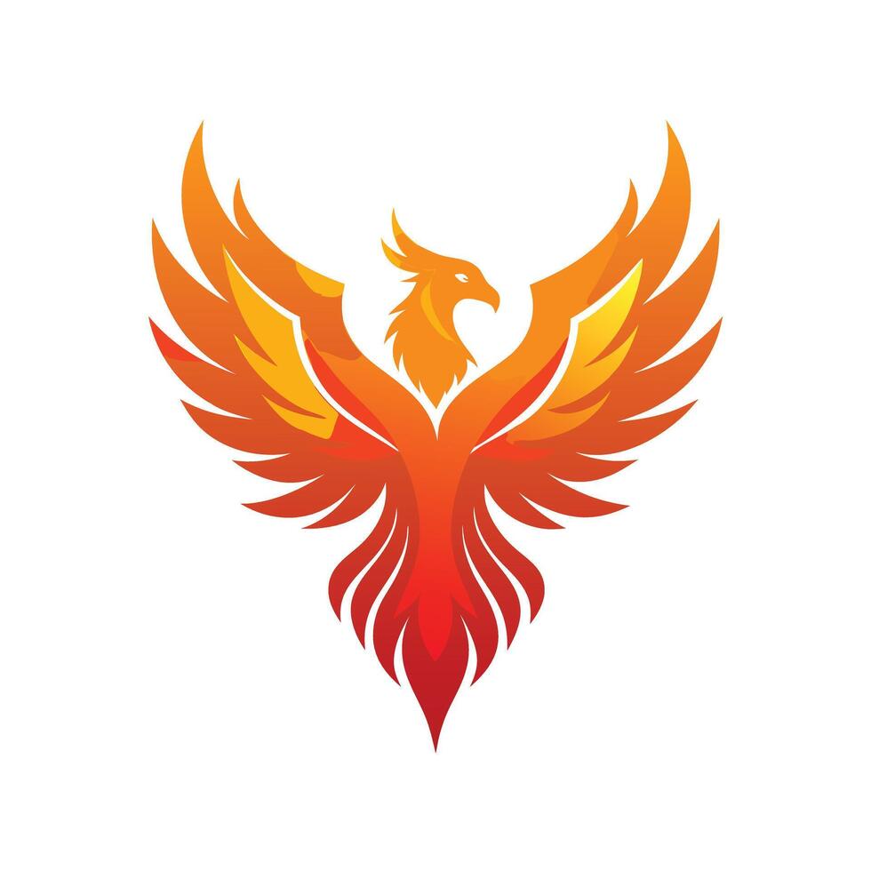 Colorful Bird Gradient Logotype Illustration vector