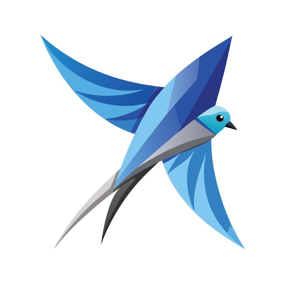 Colorful Bird Gradient Logotype Illustration vector