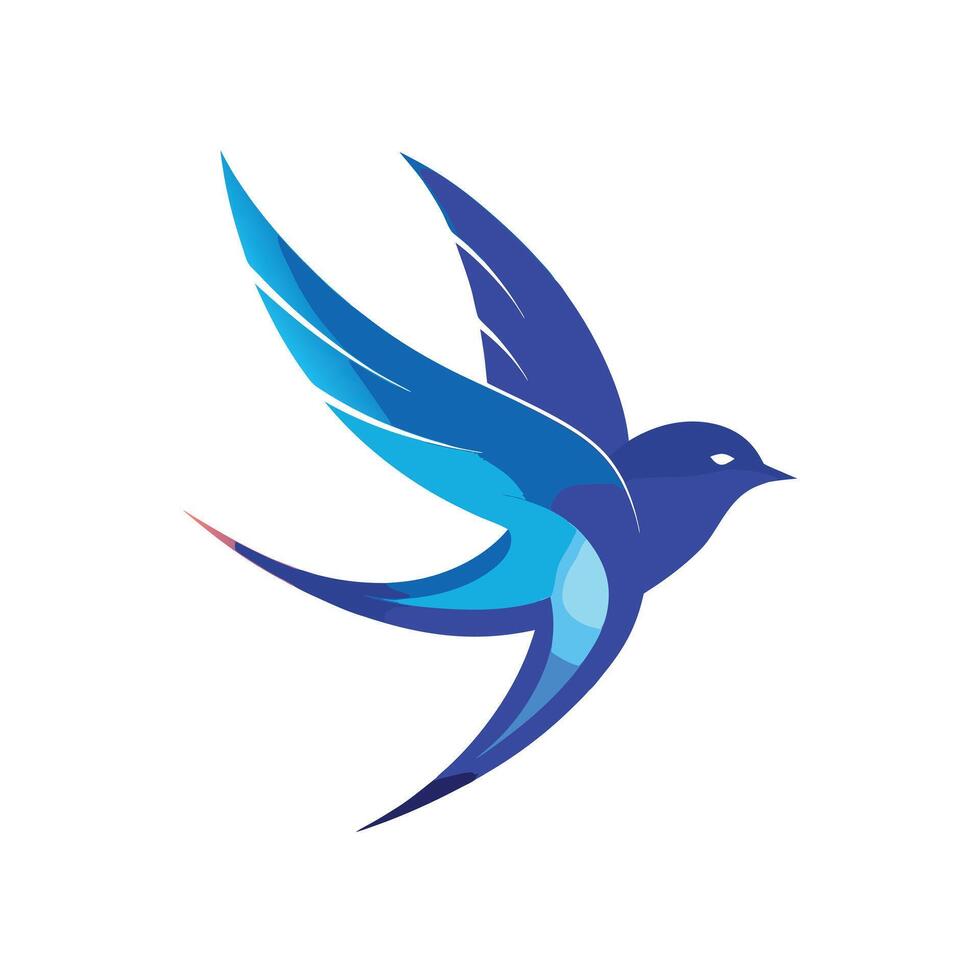 Colorful Bird Gradient Logotype Illustration vector