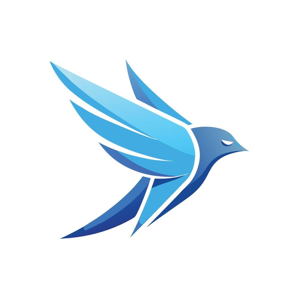 Colorful Bird Gradient Logotype Illustration vector