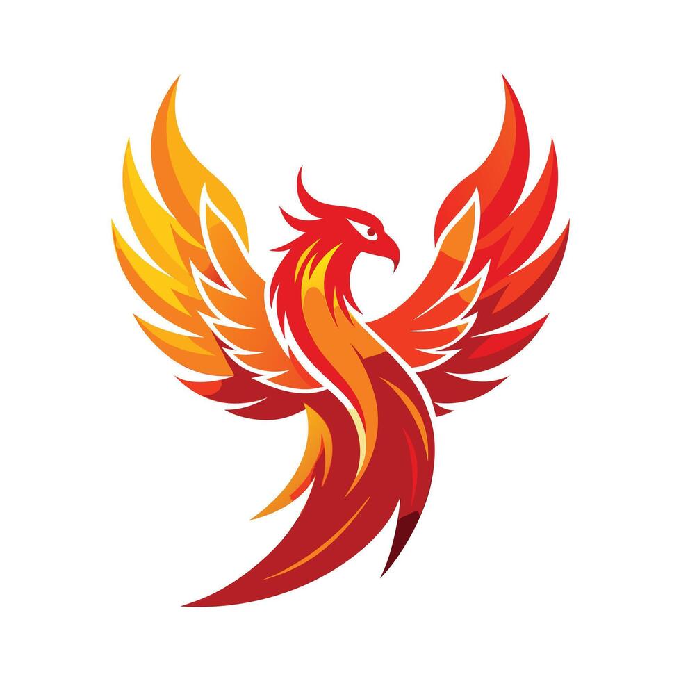 Colorful Bird Gradient Logotype Illustration vector