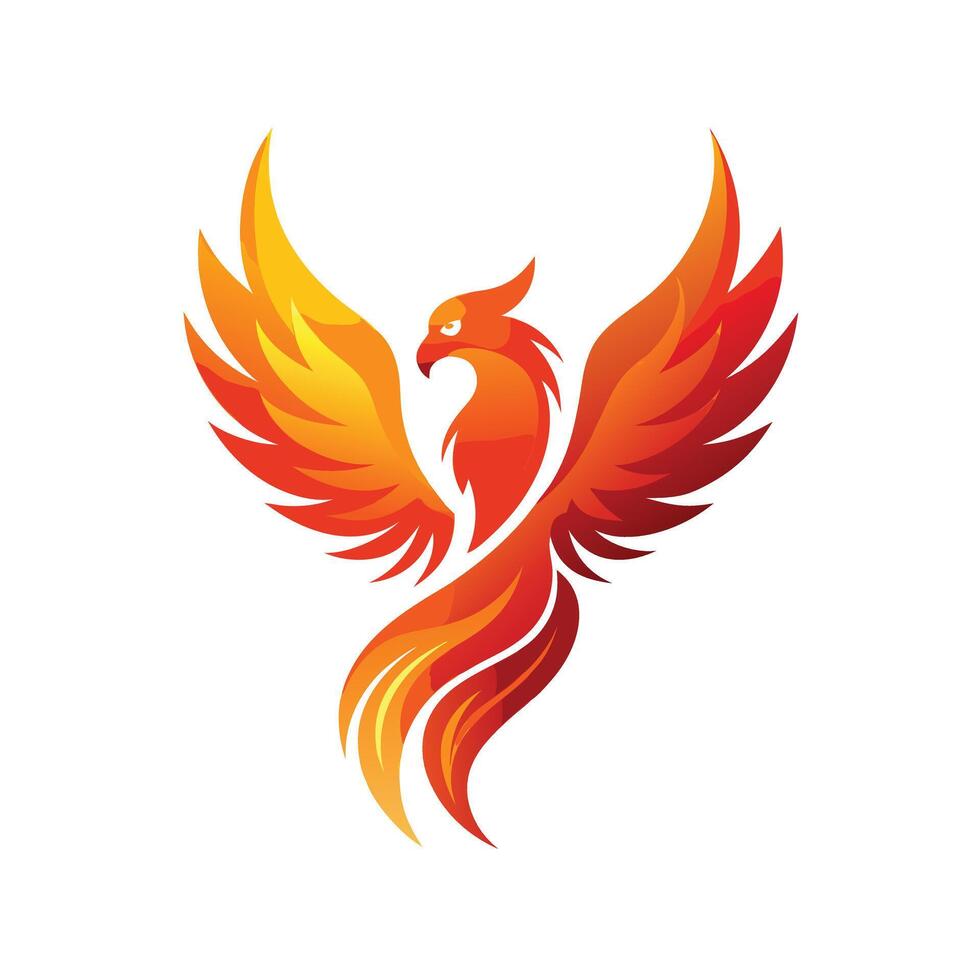 Colorful Bird Gradient Logotype Illustration vector