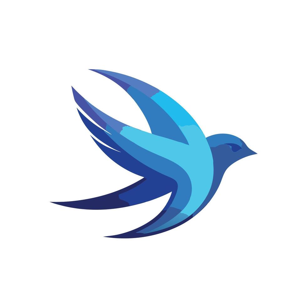 Colorful Bird Gradient Logotype Illustration vector