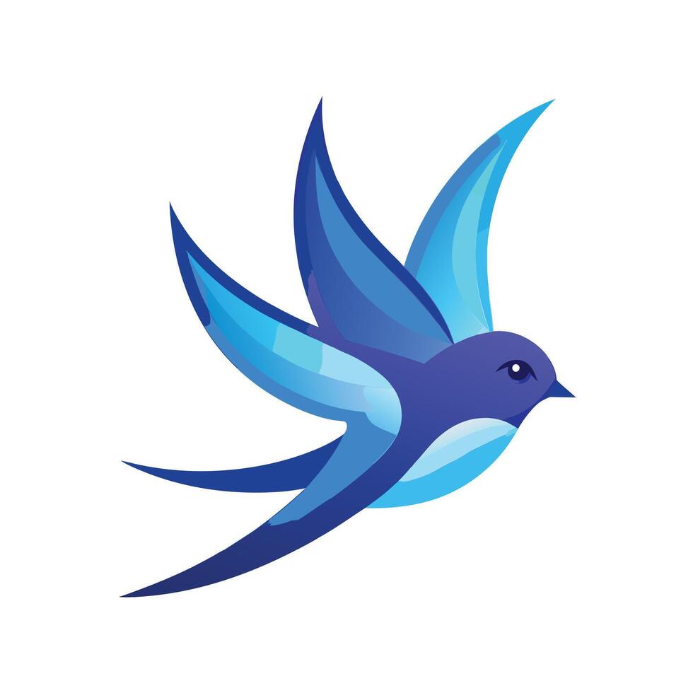 Colorful Bird Gradient Logotype Illustration vector
