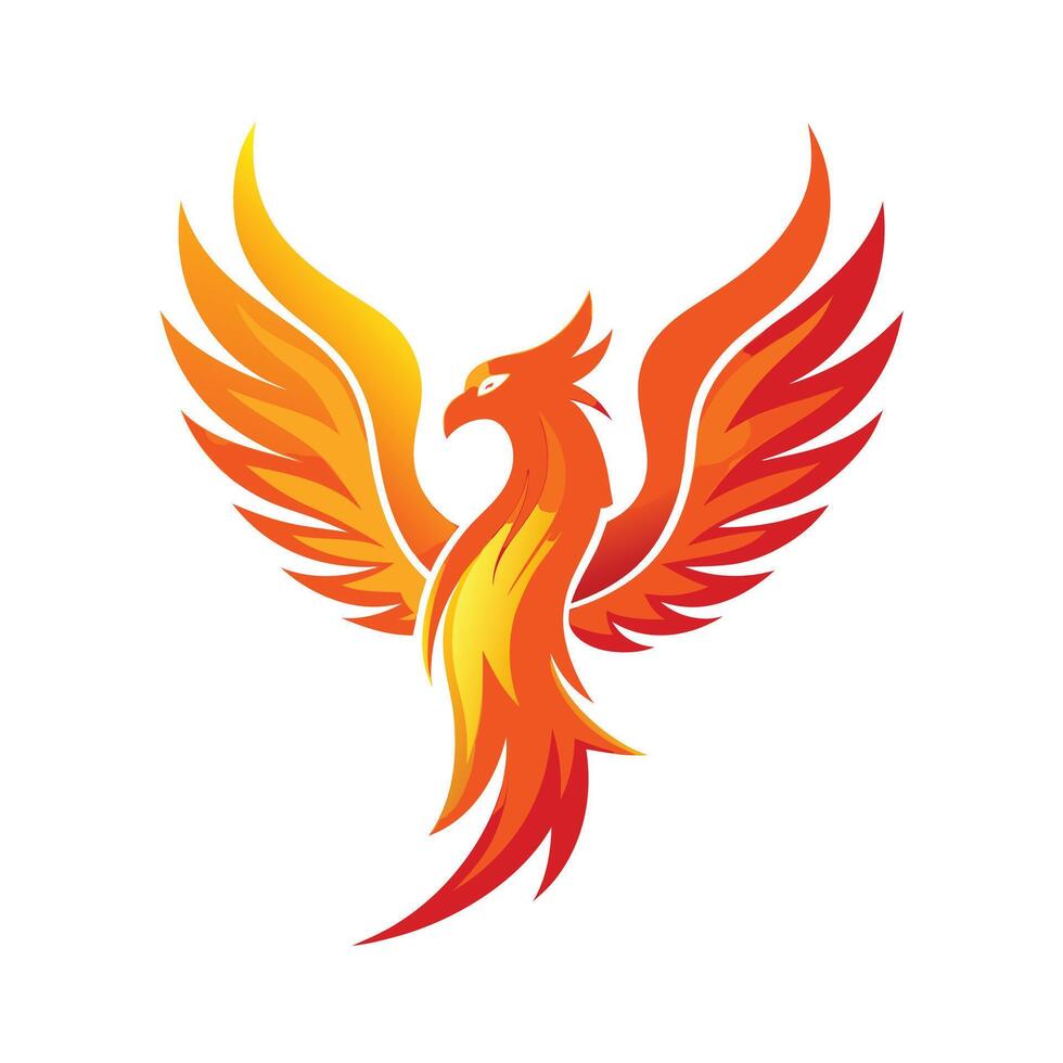 Colorful Bird Gradient Logotype Illustration vector