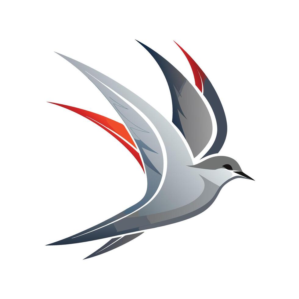 Colorful Bird Gradient Logotype Illustration vector