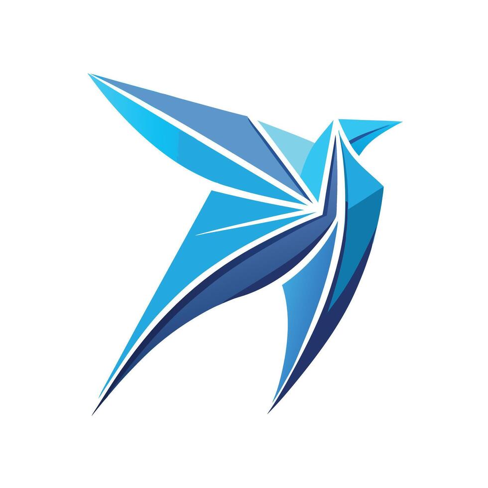 Colorful Bird Gradient Logotype Illustration vector