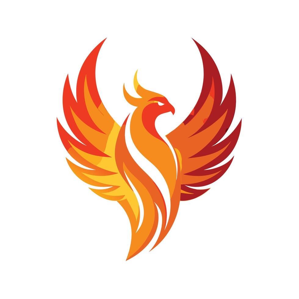 Colorful Bird Gradient Logotype Illustration vector