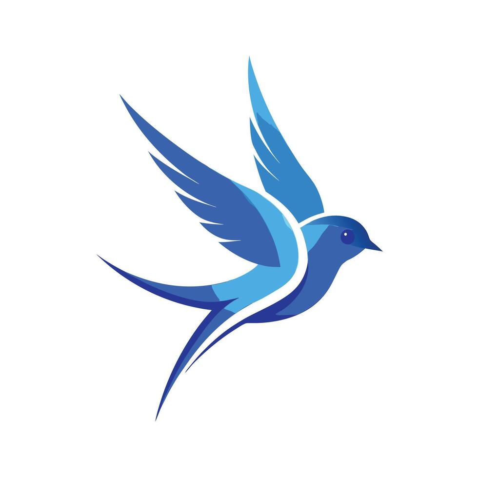 Colorful Bird Gradient Logotype Illustration vector