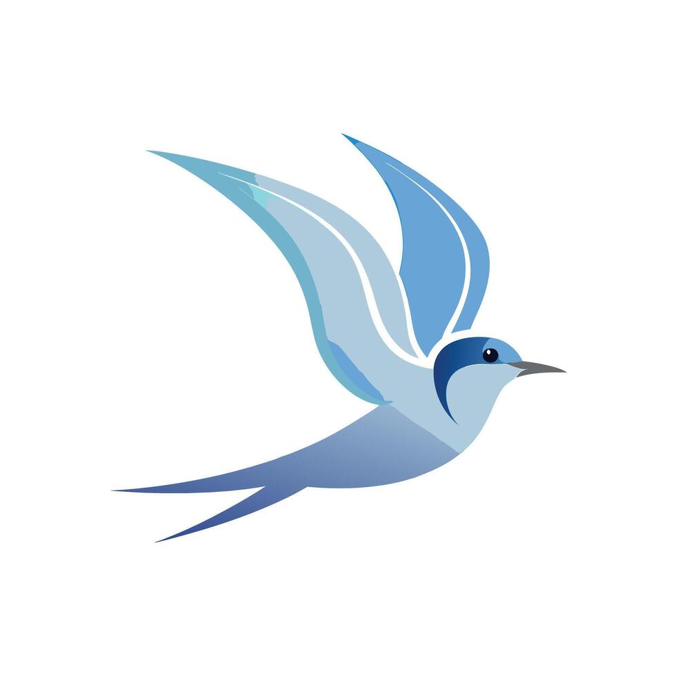 Colorful Bird Gradient Logotype Illustration vector