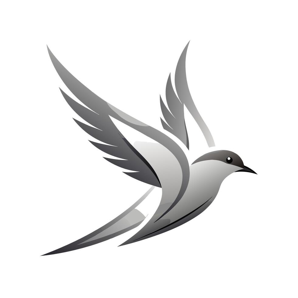 Colorful Bird Gradient Logotype Illustration vector