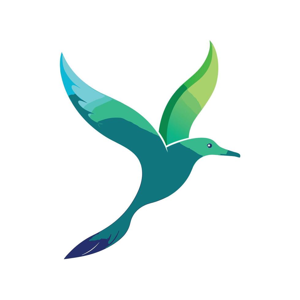 Colorful Bird Gradient Logotype Illustration vector