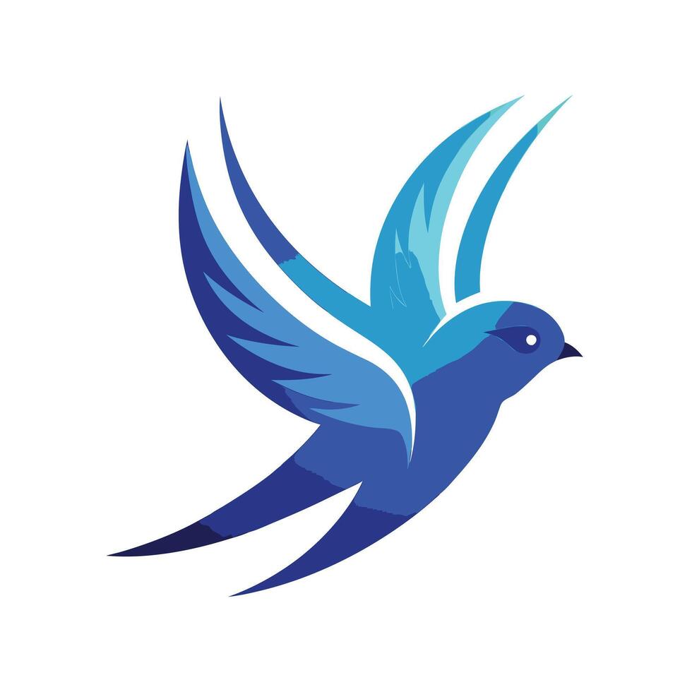 Colorful Bird Gradient Logotype Illustration vector