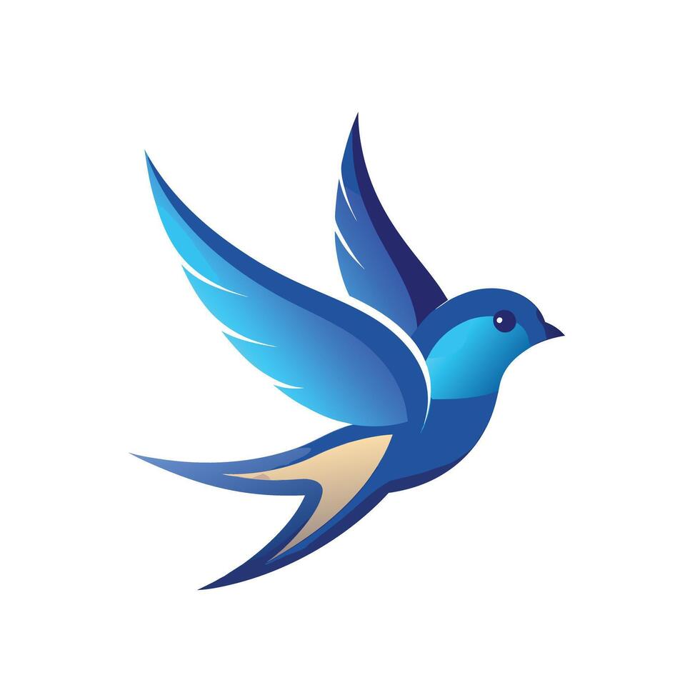 Colorful Bird Gradient Logotype Illustration vector