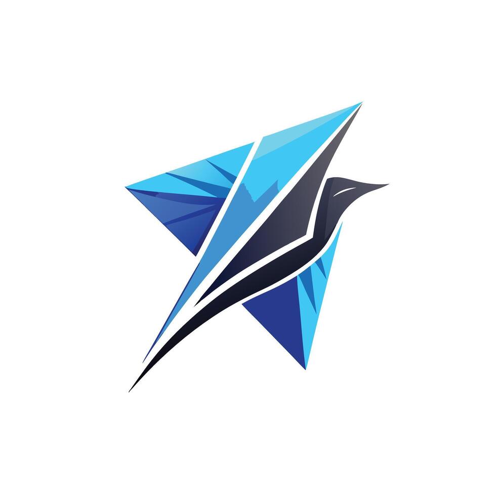 Colorful Bird Gradient Logotype Illustration vector