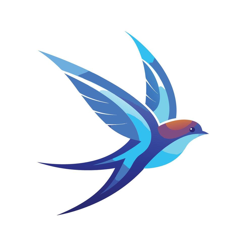 Colorful Bird Gradient Logotype Illustration vector