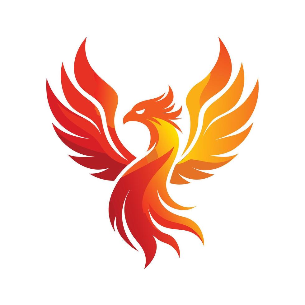 Colorful Bird Gradient Logotype Illustration vector