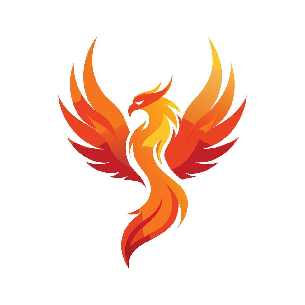 Colorful Bird Gradient Logotype Illustration vector