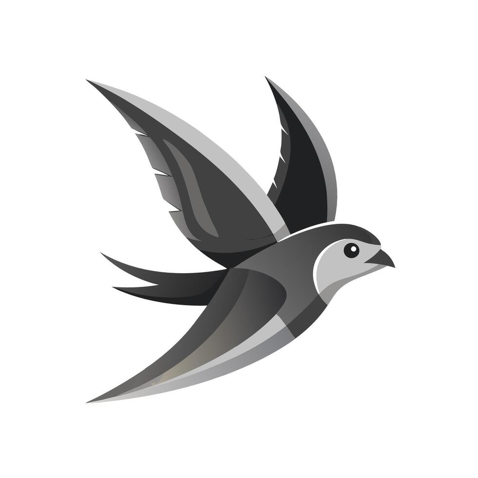 Colorful Bird Gradient Logotype Illustration vector