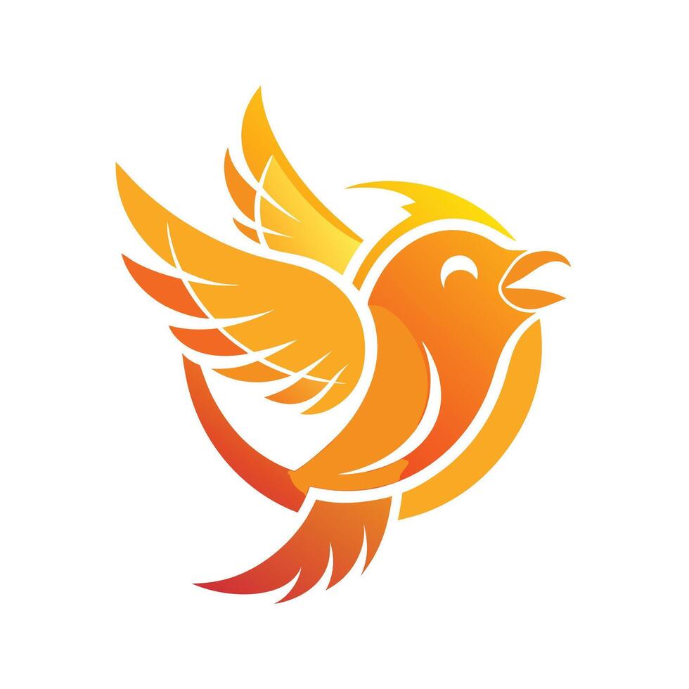 Colorful Bird Gradient Logotype Illustration vector
