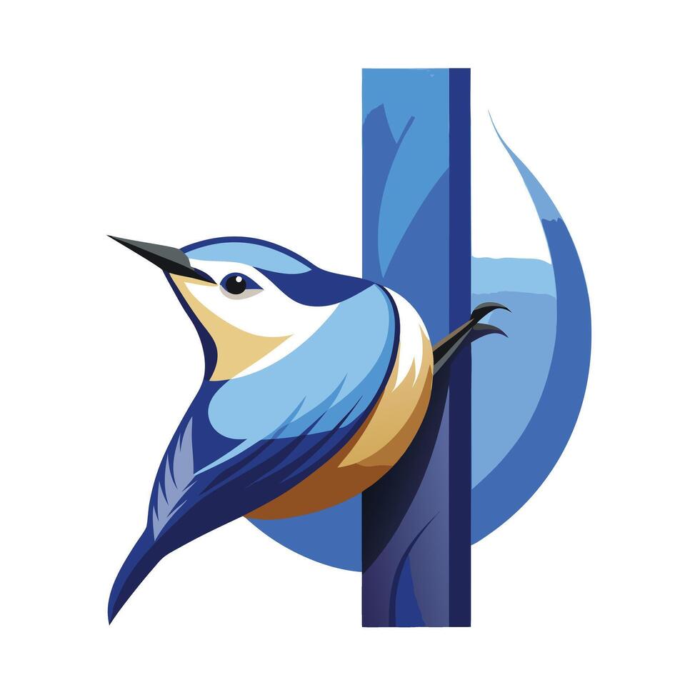 Colorful Bird Gradient Logotype Illustration vector