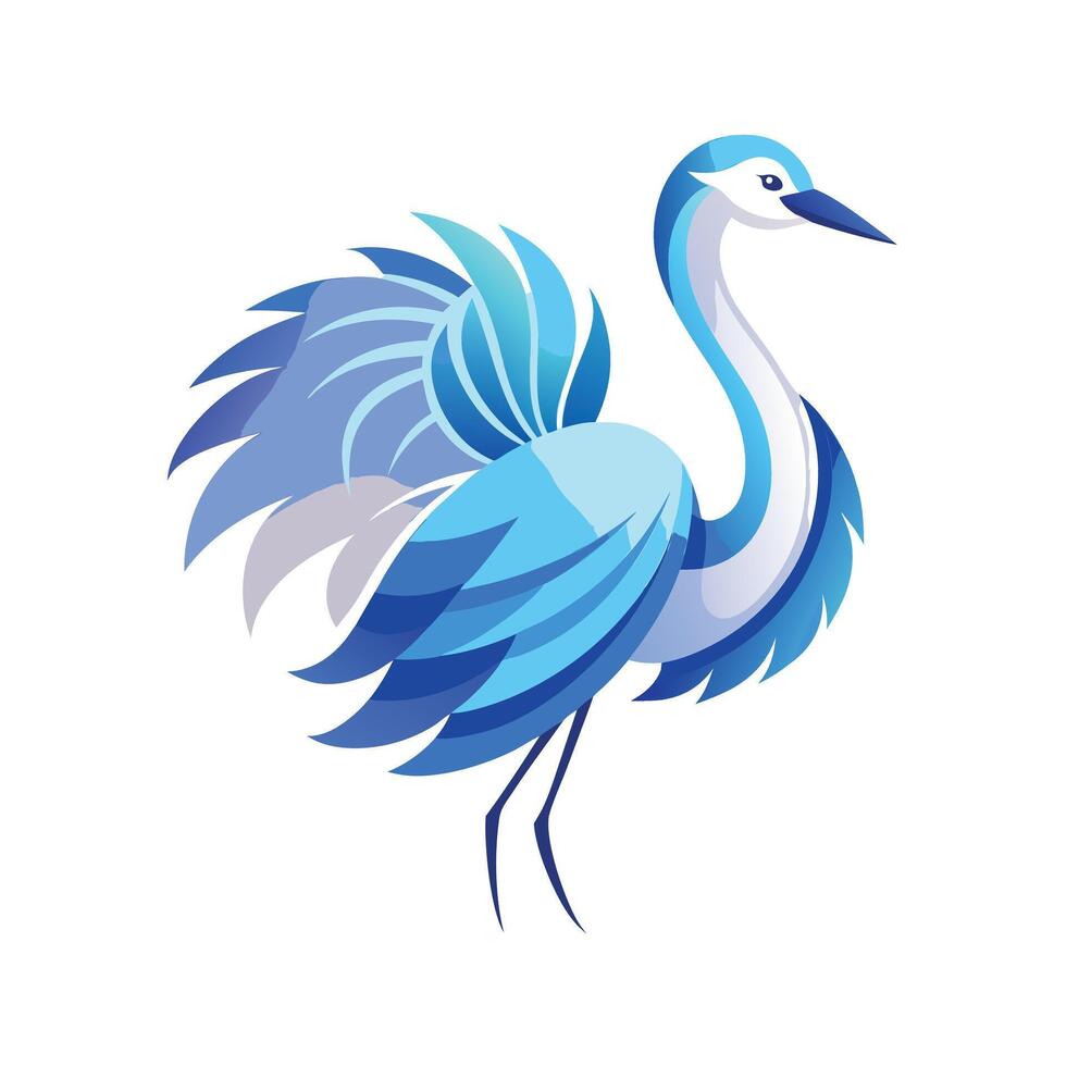 Colorful Bird Gradient Logotype Illustration vector