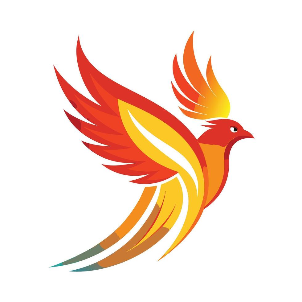 Colorful Bird Gradient Logotype Illustration vector
