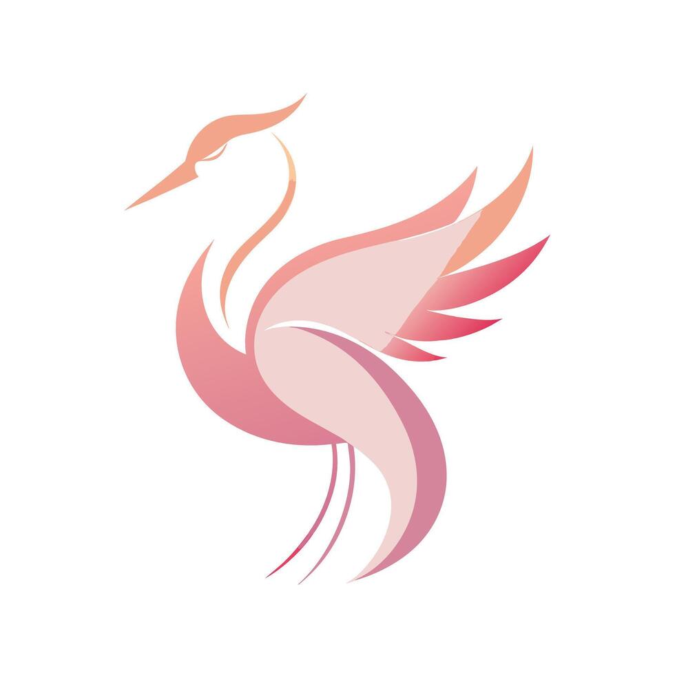 Colorful Bird Gradient Logotype Illustration vector