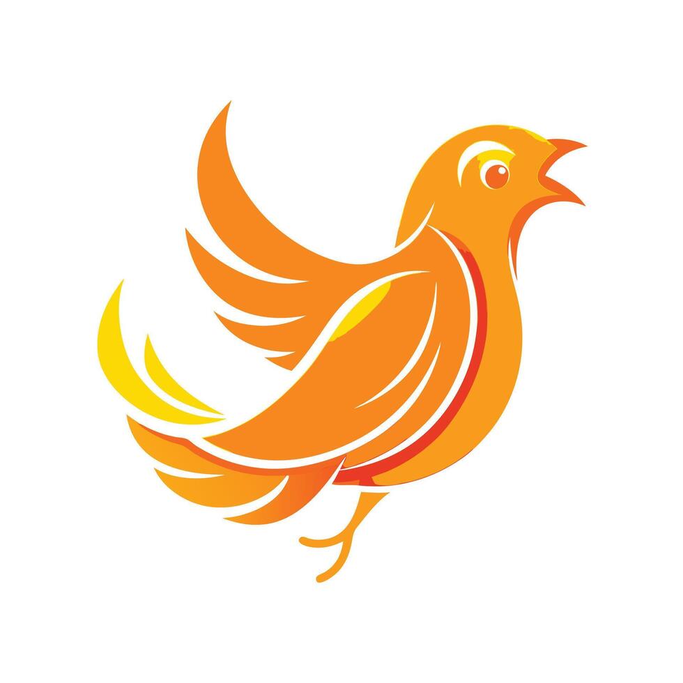 Colorful Bird Gradient Logotype Illustration vector