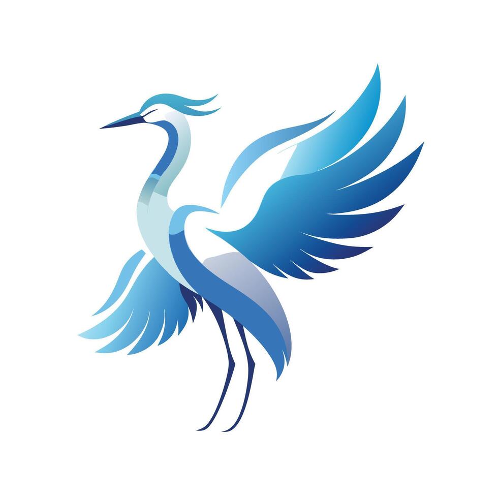 Colorful Bird Gradient Logotype Illustration vector
