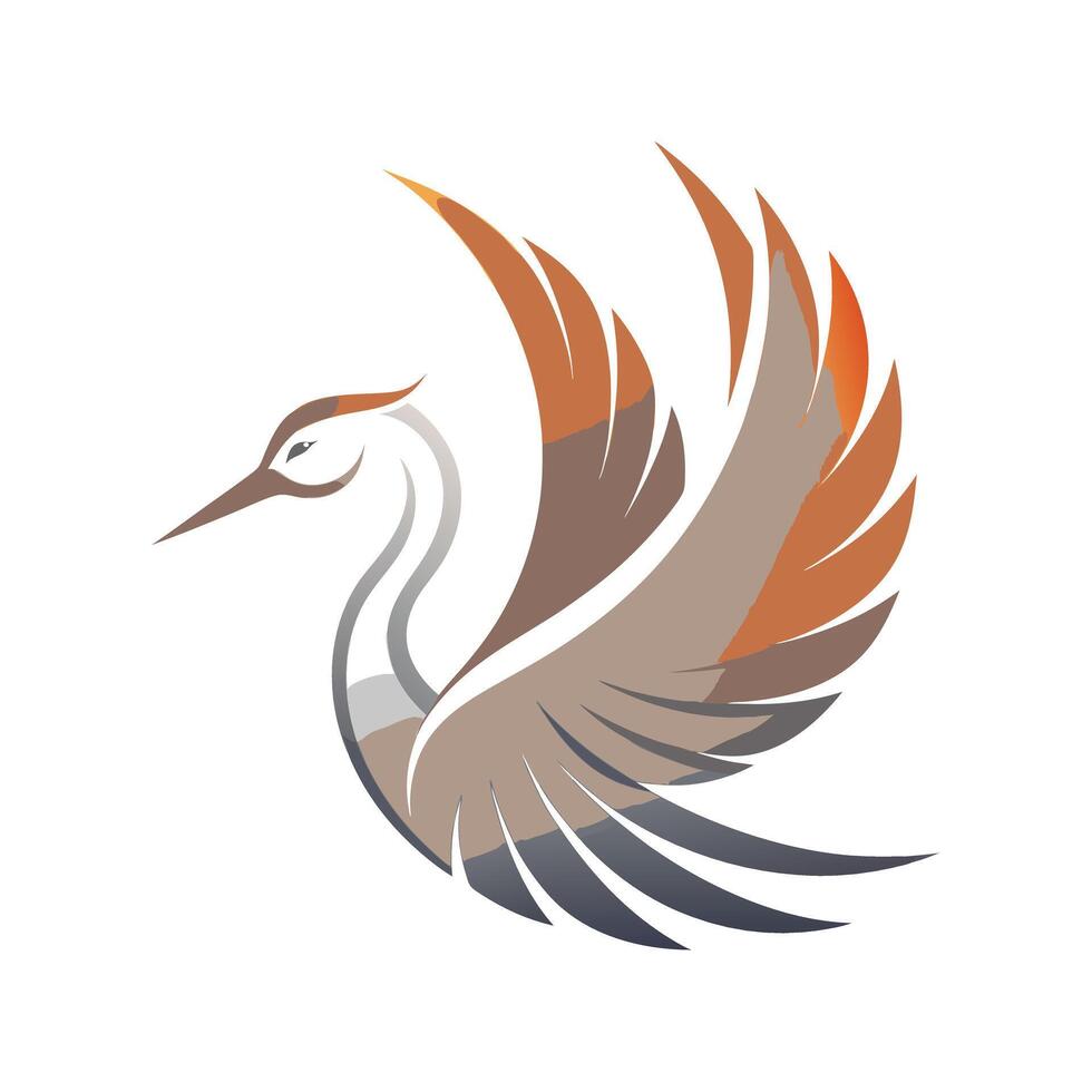 Colorful Bird Gradient Logotype Illustration vector