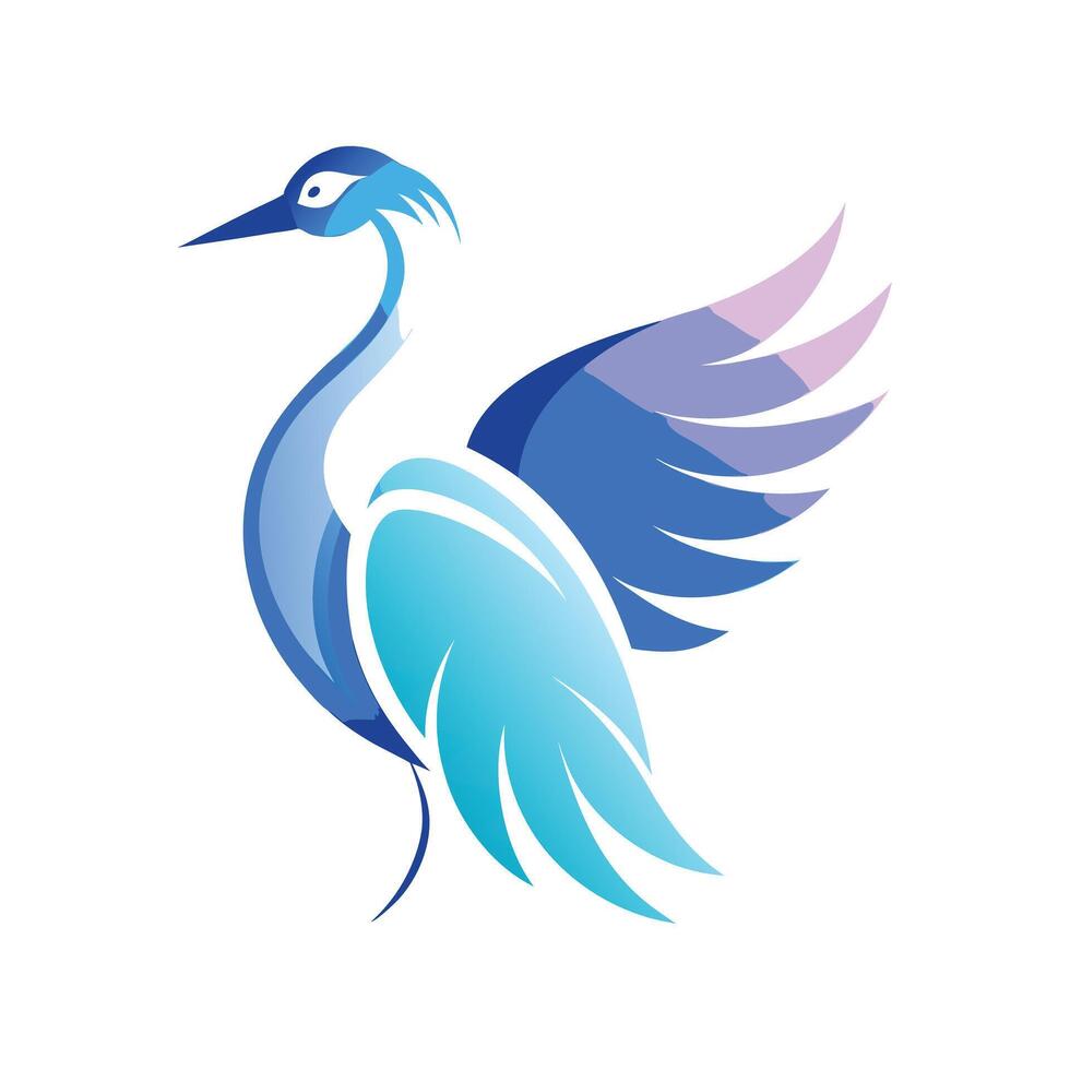 Colorful Bird Gradient Logotype Illustration vector